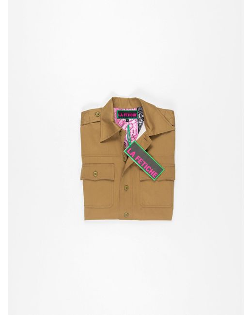 La Fetiche Natural Alice Cotton Cotton Utility Shirt