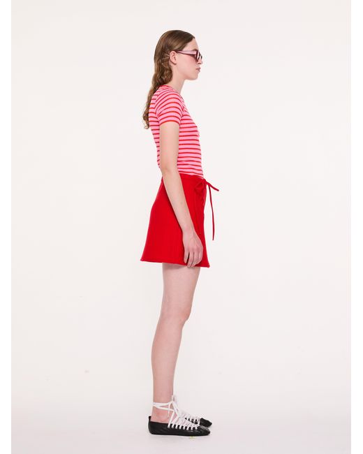 La Fetiche Pink Jaja Striped Short Sleeve Top