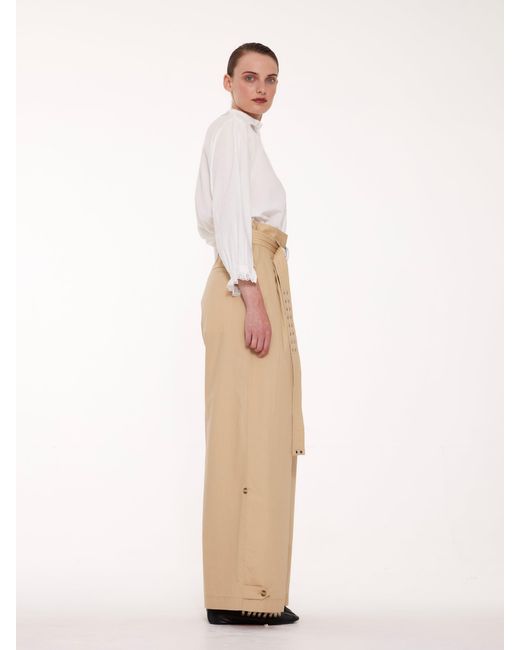 La Fetiche White Jane Cotton Twill Blouse