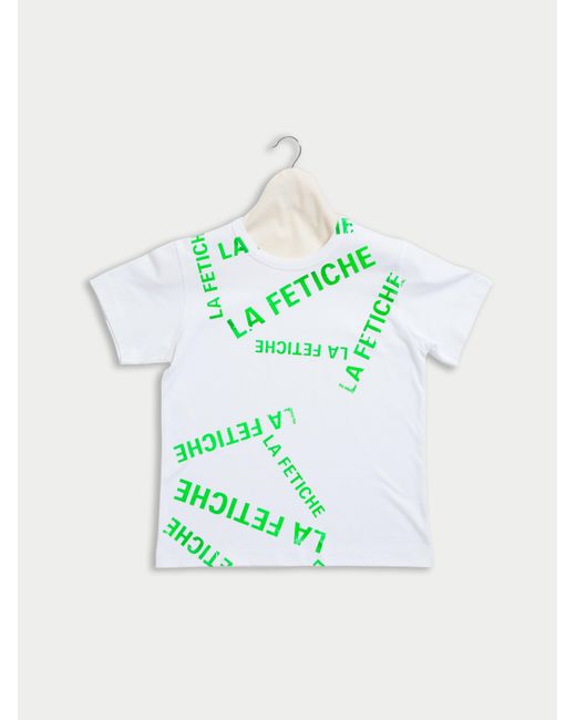 La Fetiche Blue Blondie T-Shirt With Random Screen Printed Design