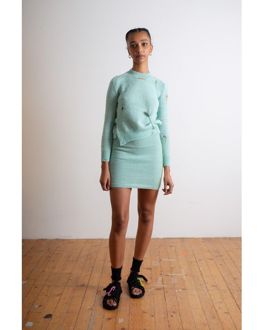 La Fetiche Blue Johnny Shunken Fit Sweater