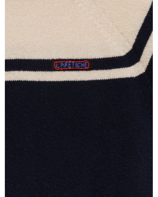 La Fetiche Blue Ady 3/4 Sleeve Sweater