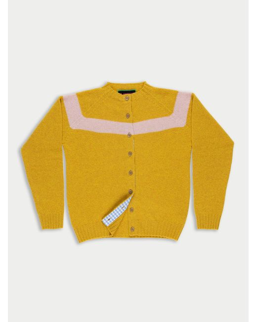 La Fetiche Yellow Nancy Lambswool Cardigan