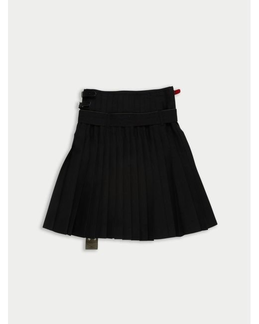 La Fetiche Black Viv Traditional Hand Pleated Kilt With Military Details
