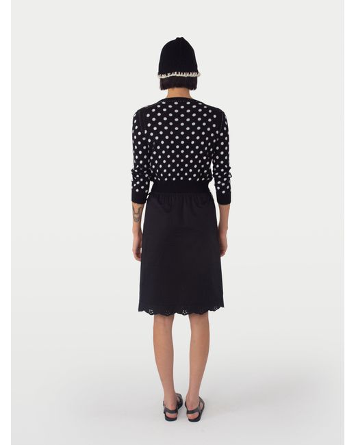 La Fetiche Black Dottie Spot Cardigan