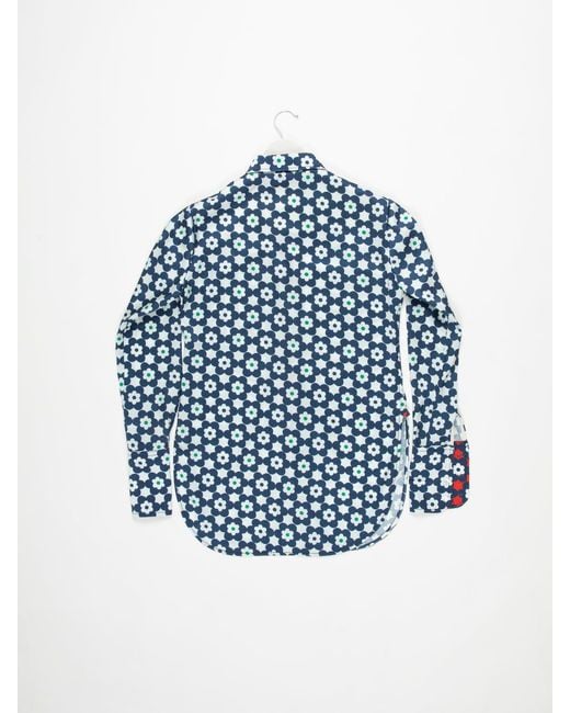 La Fetiche Blue Tasha Daisy Print Shirt