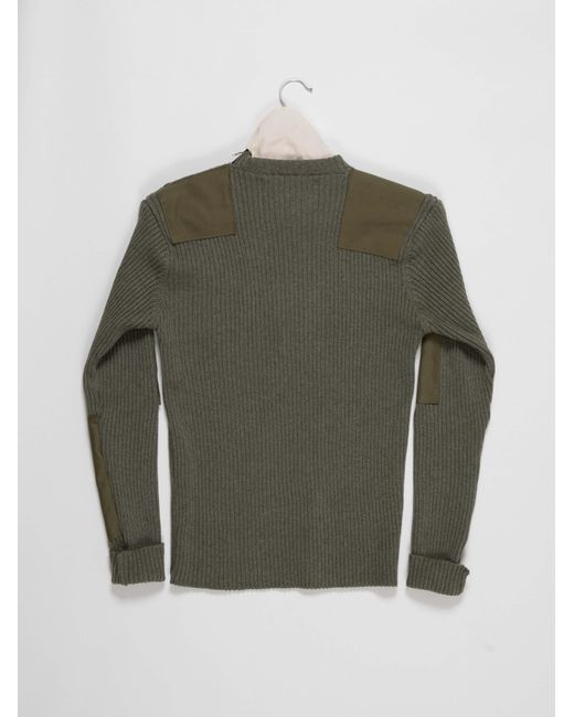 La Fetiche Green Agnes Ribbed Military Sweater