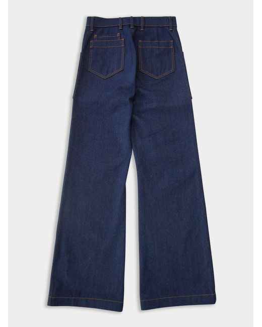 La Fetiche Blue Neil Denim Wide Leg Jean