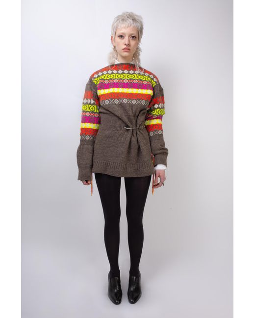 La Fetiche Multicolor Nikita Fairisle Knitted Mini Dress