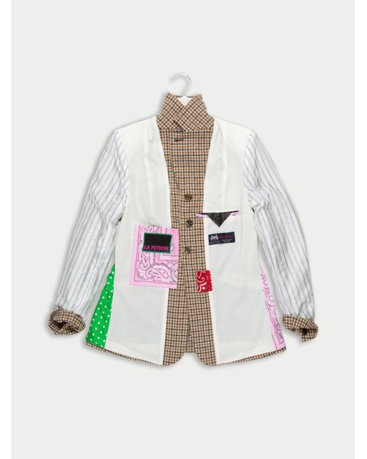 La Fetiche Natural Bianca Tweed Tailored Riding Jacket