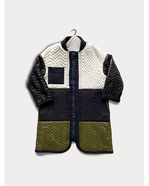 La Fetiche Blue Divine Quilted Reversible Coat