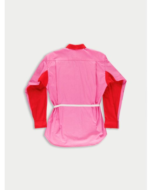La Fetiche Red June Colour Blocked Shirt