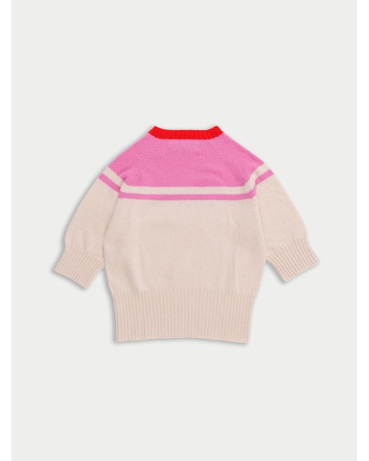 La Fetiche Pink Ady 3/4 Sleeve Sweater