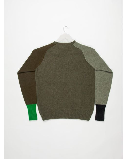 La Fetiche Green George Oversized Lambswool Sweater