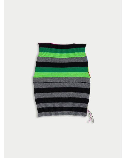 La Fetiche Blue Valentina Graphic Striped Vest
