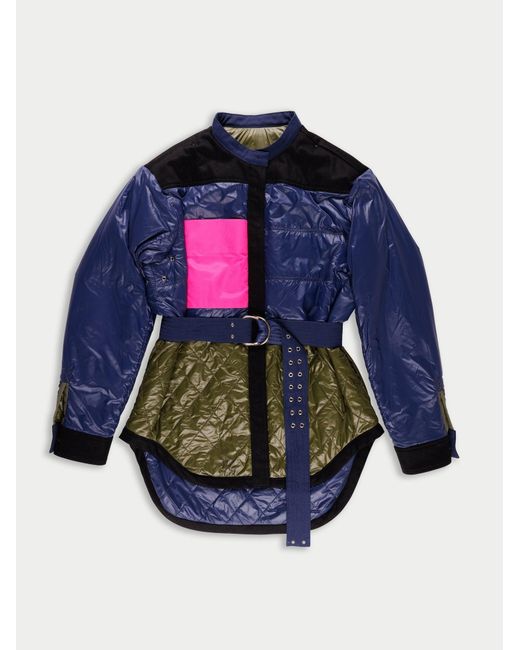 La Fetiche Blue Orson Nylon Padded Jacket