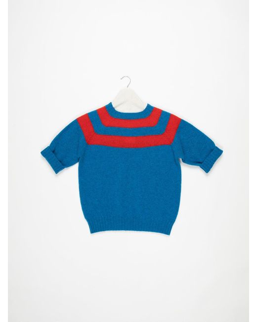 La Fetiche Blue Haring Shetland Sweater