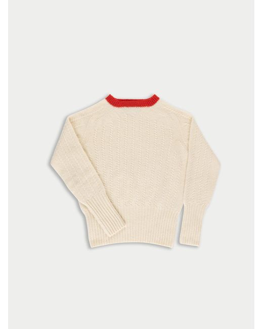 La Fetiche Natural Pierre Cable Knit Shetland Sweater