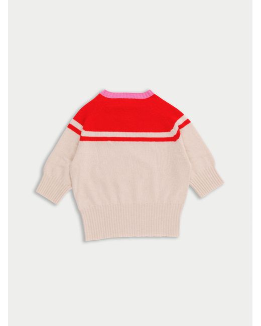 La Fetiche Red Ady 3/4 Sleeve Sweater