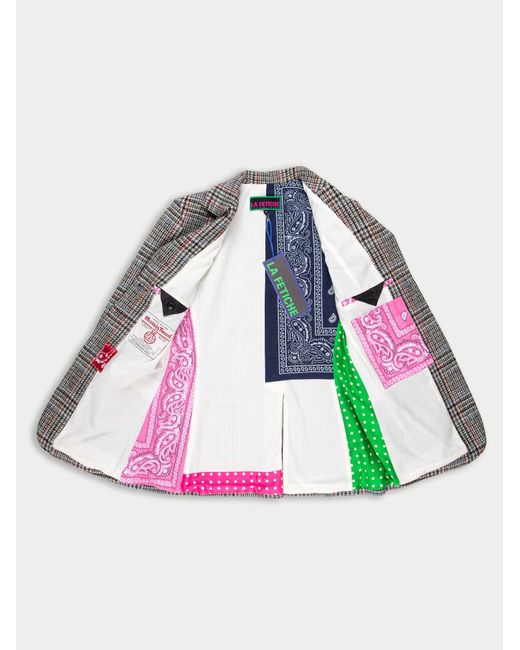 La Fetiche Gray Bianca Tweed Tailored Riding Jacket
