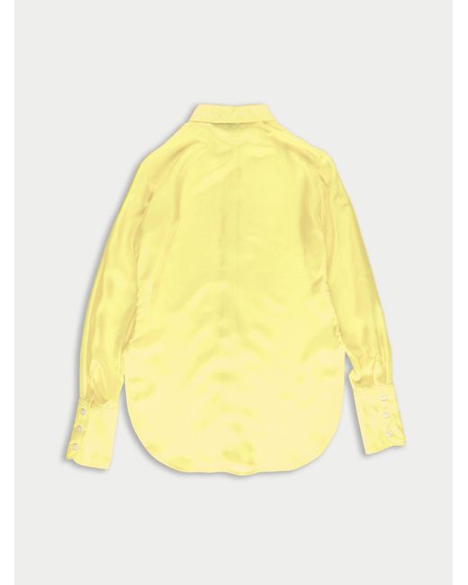 La Fetiche Yellow Tasha Lightweight Silk Shirt