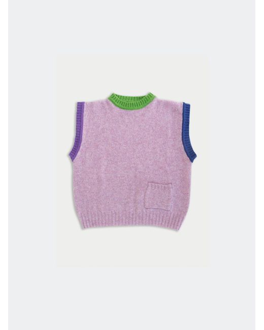 La Fetiche Purple Judy Crew Neck Vest Top