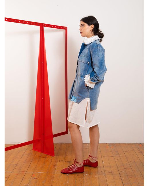 La Fetiche Blue Betty Bis Acid Dyed Overshirt