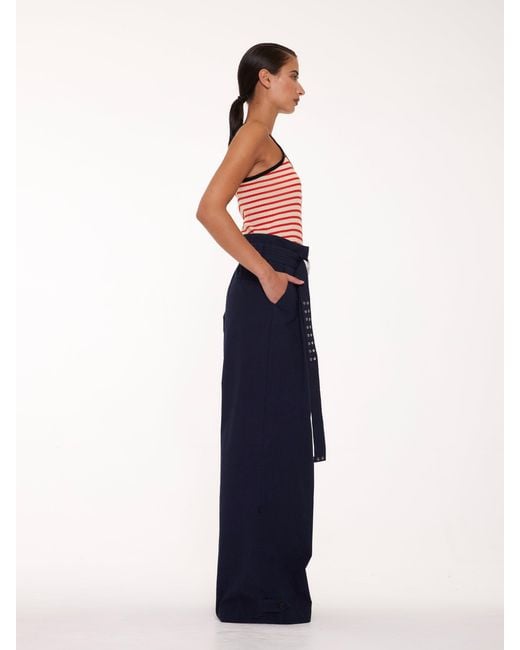 La Fetiche Blue Angie Wide Leg Pleated Pant