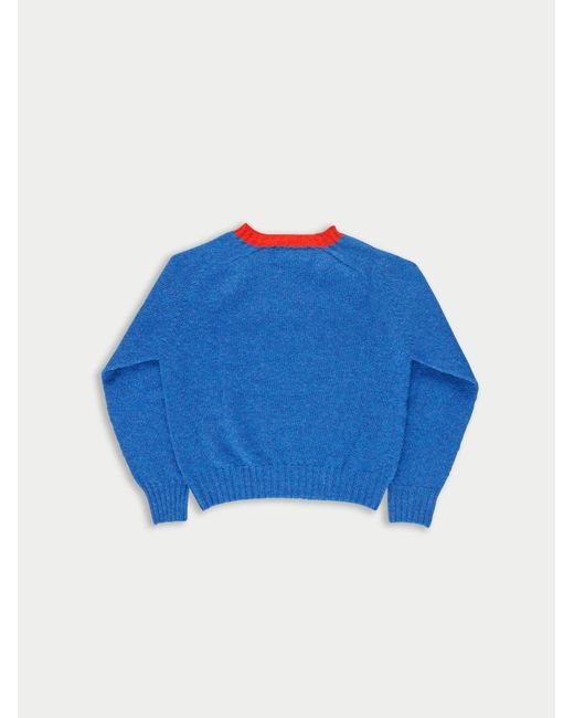 La Fetiche Blue Fifi Crew Neck Shetland Sweater