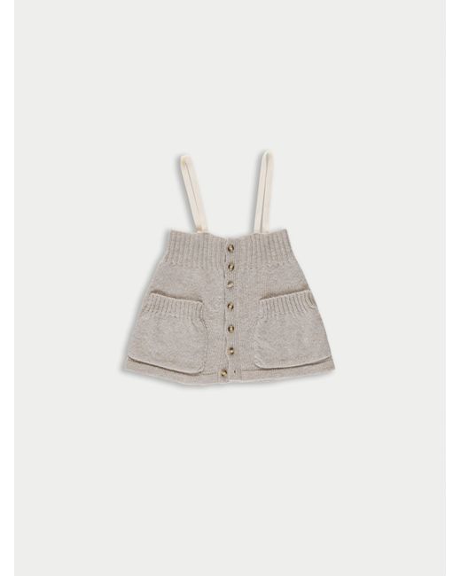 La Fetiche White Yuki Knitted Camisole Top