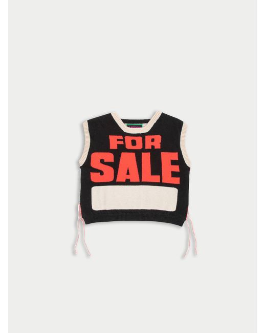 La Fetiche Red Myles Contrast Sweater Vest