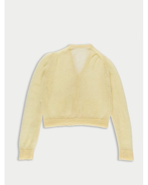 La Fetiche Yellow Alec Lightweight Knitted Cardigan