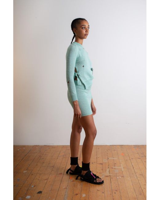 La Fetiche Blue Johnny Shunken Fit Sweater