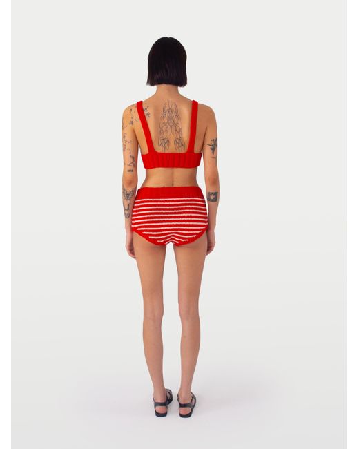 La Fetiche Red Lucia Hand Knit Bralette