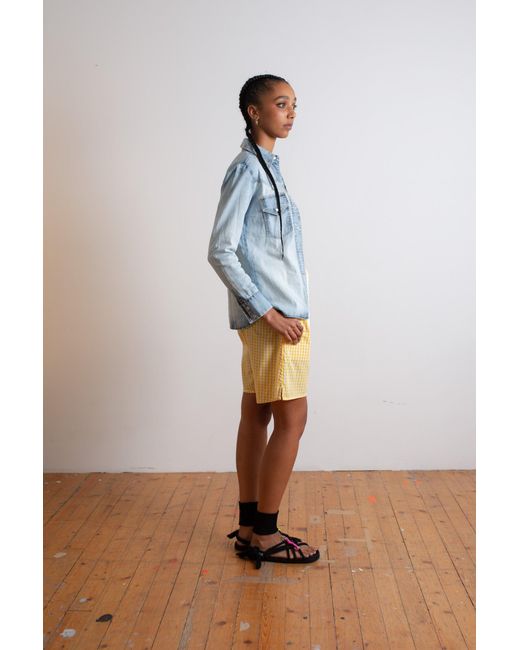 La Fetiche Yellow Al Gingham Boxer Short