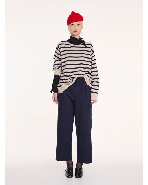 La Fetiche Multicolor Olga Striped Crew Neck Sweater