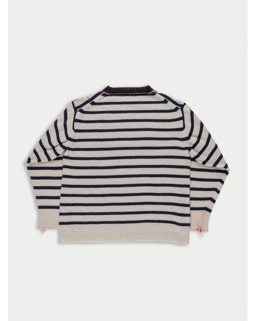 La Fetiche Multicolor Olga Striped Crew Neck Sweater
