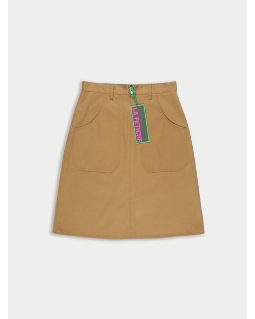 La Fetiche Natural Anna Cotton Utility Skirt
