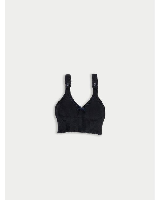 La Fetiche Black Josephine Knitted Bralette
