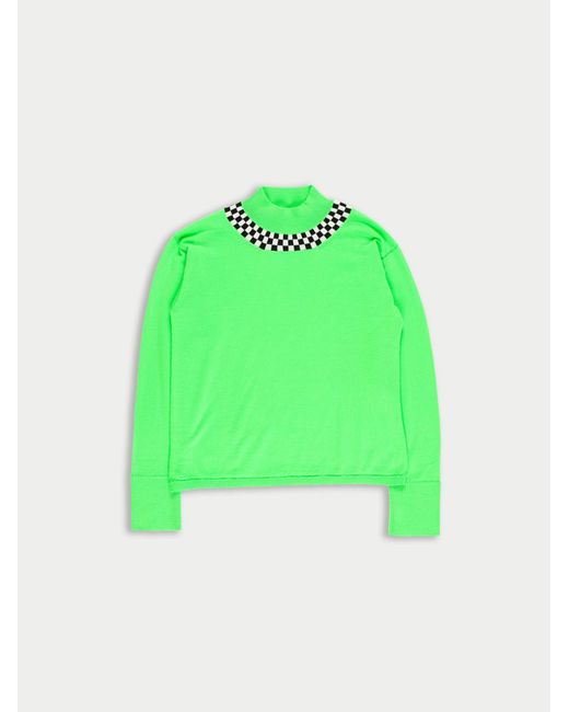 La Fetiche Green Benita Fine Knit Sweater
