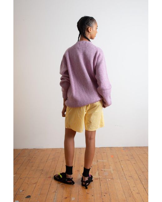 La Fetiche Purple Barney Oversized Menswear Sweater
