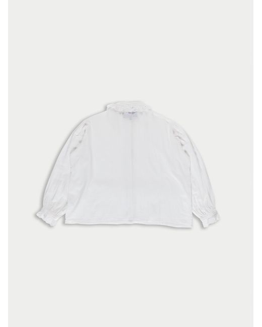 La Fetiche White Jane Cotton Twill Blouse