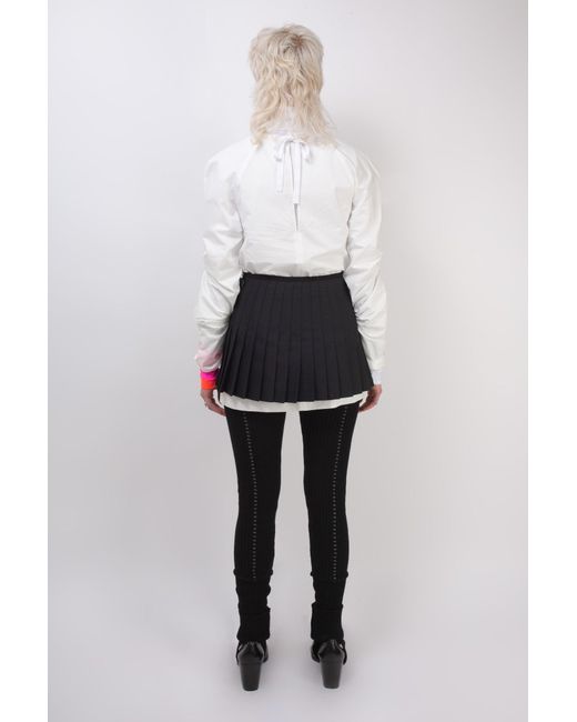 La Fetiche White Pixie Gathered Raglan Sleeve Blouse