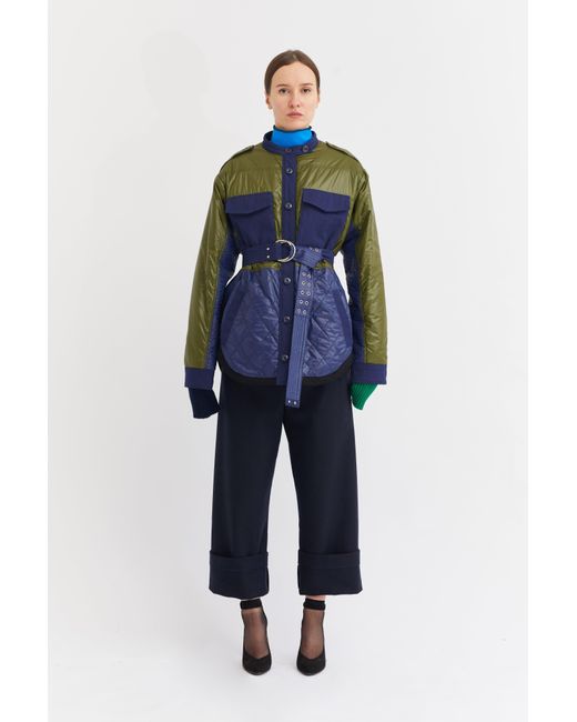 La Fetiche Blue Orson Nylon Padded Jacket