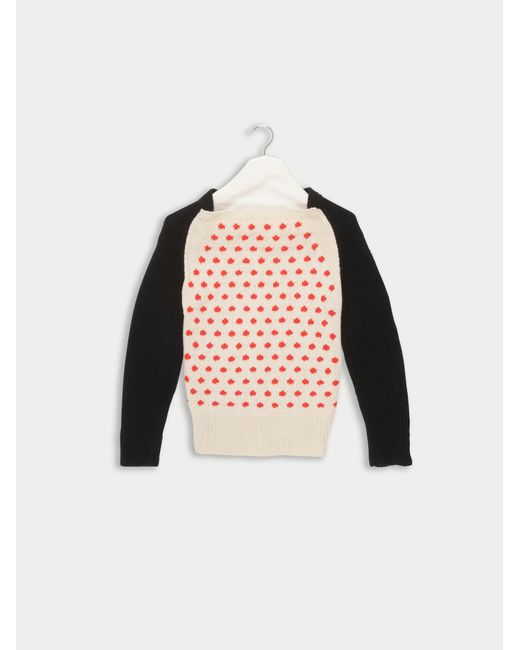 La Fetiche Natural Bowie Hand Knitted Spotty Sweater