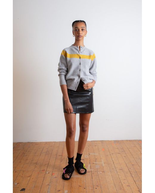 La Fetiche Gray Nancy Lambswool Cardigan