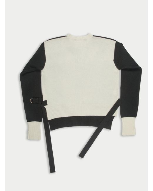 La Fetiche Black Coco Hand Framed And Hand Finished Sweater With Graphic Styling Open