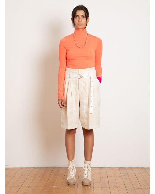 La Fetiche Natural Jack Linen Military Style Short