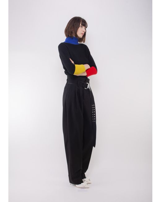 La Fetiche Black Angela Pleated Trousers