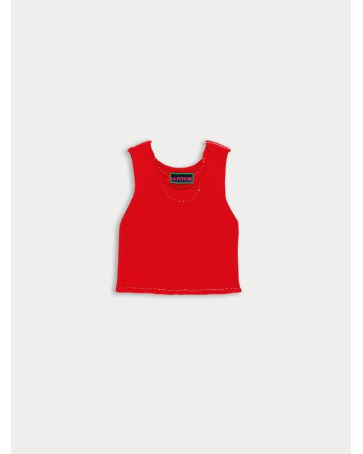 La Fetiche Red Axel Vest Top
